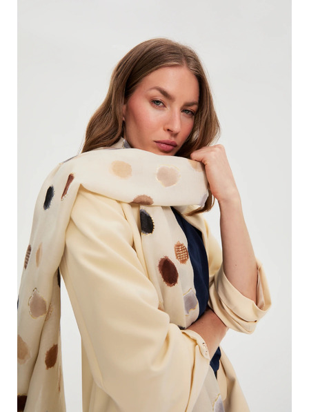 Moodo Šála s puntíky béžová Moodo