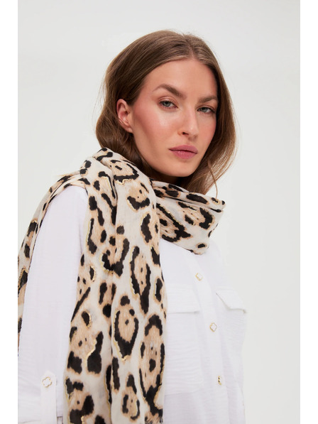 Moodo Šál v leopardím vzoru béžový Moodo