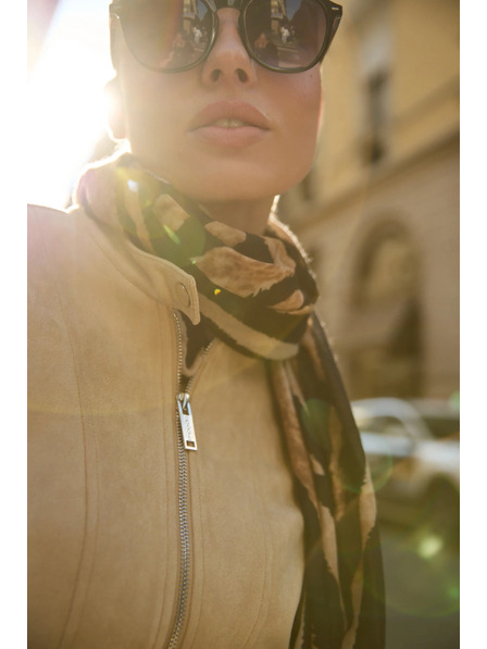 Moodo Šál se zvířecím vzorem černý Moodo