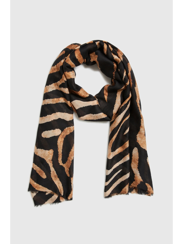 Moodo Šál se zvířecím vzorem černý Moodo