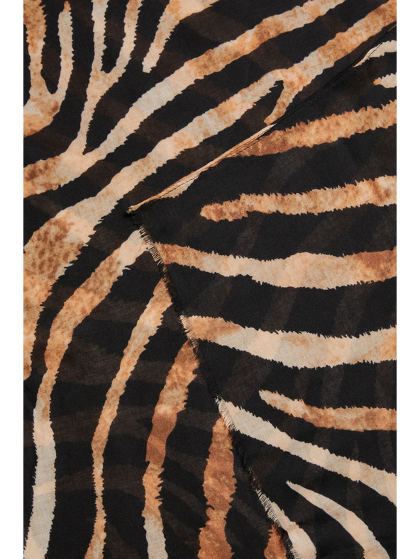 Moodo Šál se zvířecím vzorem černý Moodo