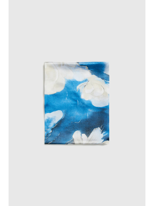 Moodo Šála s květinovým vzorem světle modrá Moodo