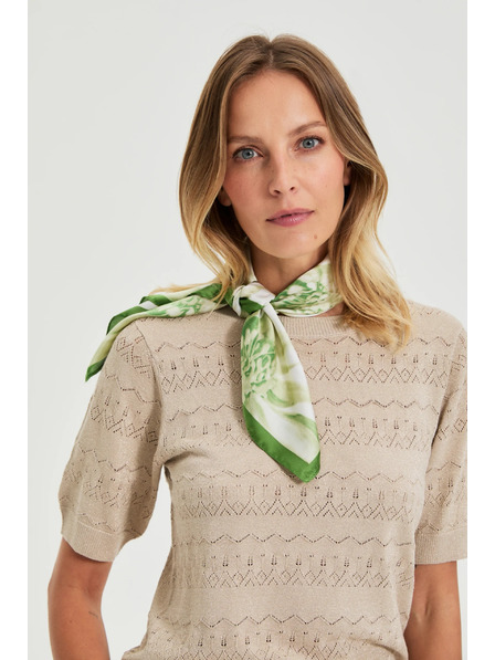 Moodo Vzorovaný šátek zelený Moodo