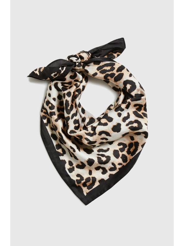 Moodo Šátek s leopardím vzorem hnědý Moodo