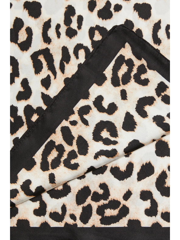 Moodo Šátek s leopardím vzorem hnědý Moodo