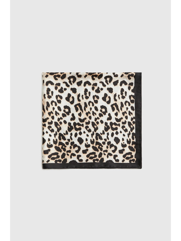 Moodo Šátek s leopardím vzorem hnědý Moodo