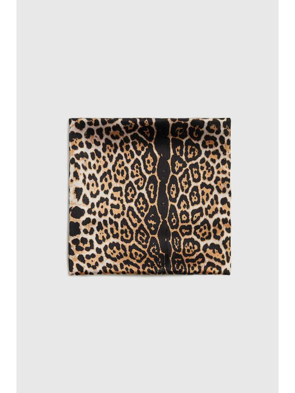 Moodo Šátek s leopardím vzorem hnědý Moodo