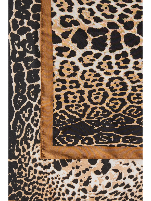 Moodo Šátek s leopardím vzorem hnědý Moodo