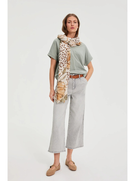 Moodo Vzorovaný šál béžový Moodo