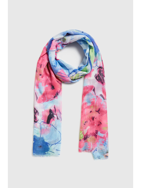 Moodo Vzorovaný šál modrý Moodo