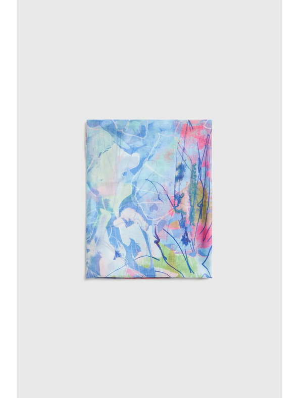 Moodo Vzorovaný šál modrý Moodo