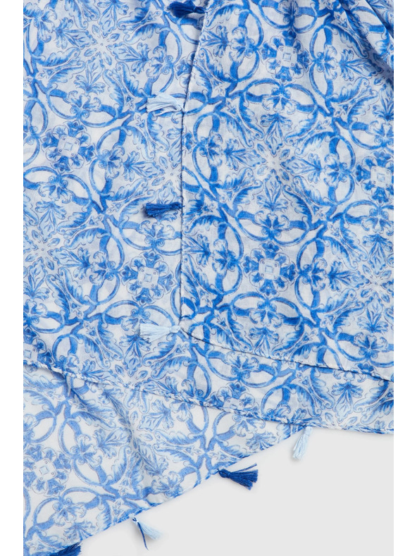 Moodo Šál se střapci světle modrý Moodo