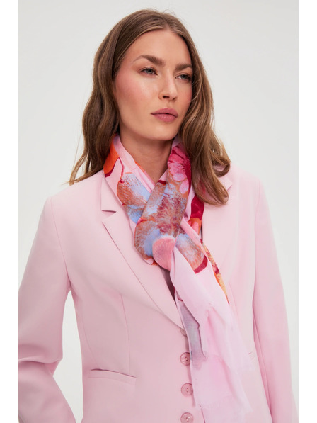Moodo Šál s květy růžový Moodo