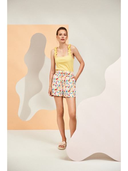 Moodo Fialové šortky s potiskem Moodo