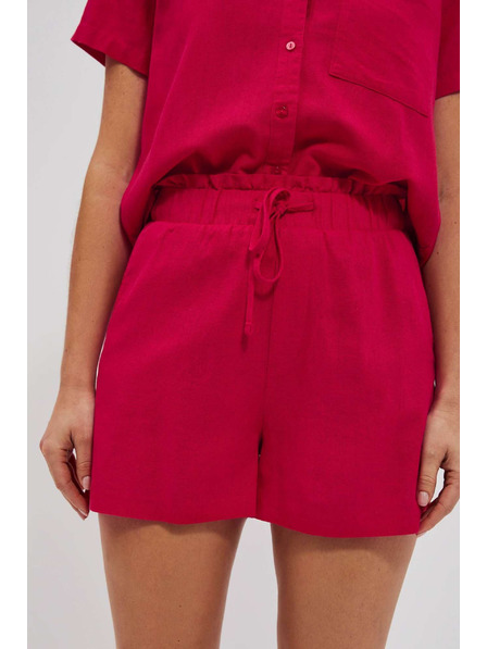 Moodo Jahodové lněné šortky Moodo
