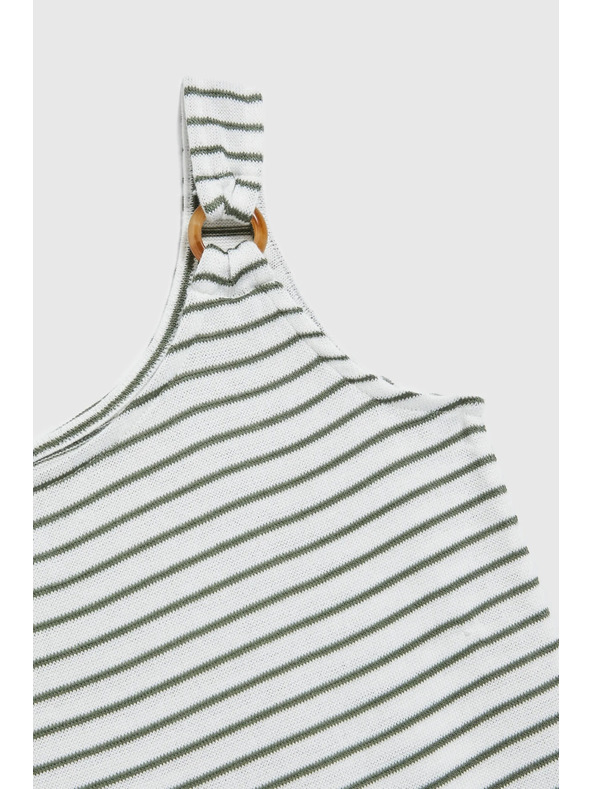 Moodo Bílý pruhovaný top Moodo