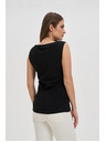 Moodo Hladký černý top Moodo