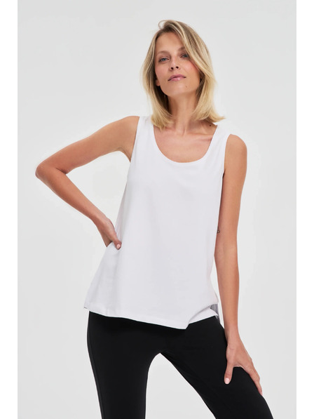 Moodo Bílý bavlněný top Moodo