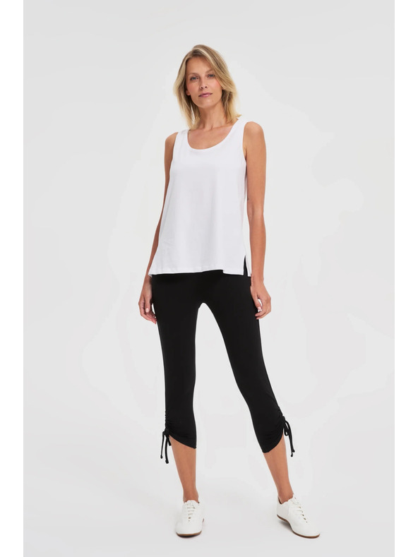 Moodo Bílý bavlněný top Moodo