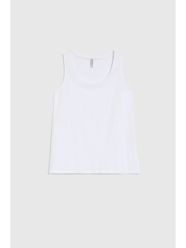 Moodo Bílý bavlněný top Moodo