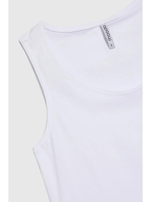 Moodo Bílý bavlněný top Moodo