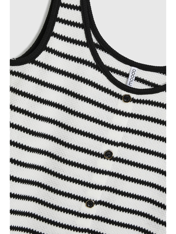 Moodo Top v pruzích bílo černý Moodo