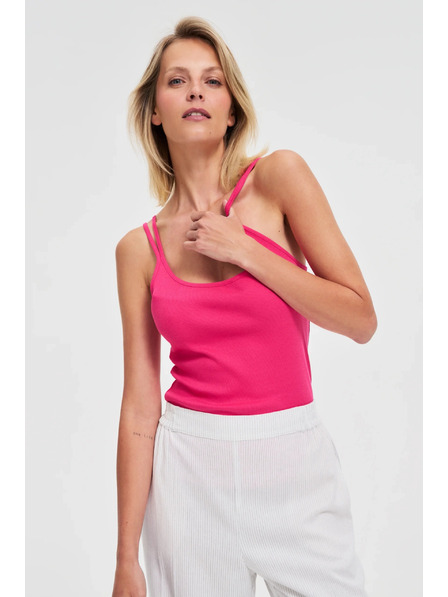 Moodo Bavlněný top fuchsiový Moodo