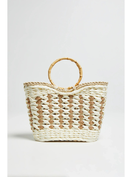 Moodo Bílá košíková taška Moodo