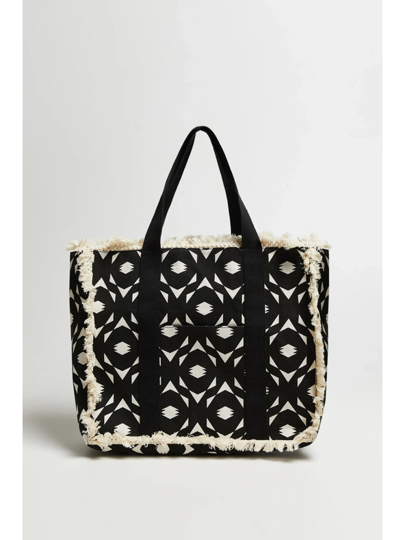 Moodo Velká taška se střapci černá Moodo