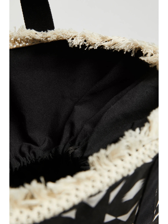 Moodo Velká taška se střapci černá Moodo