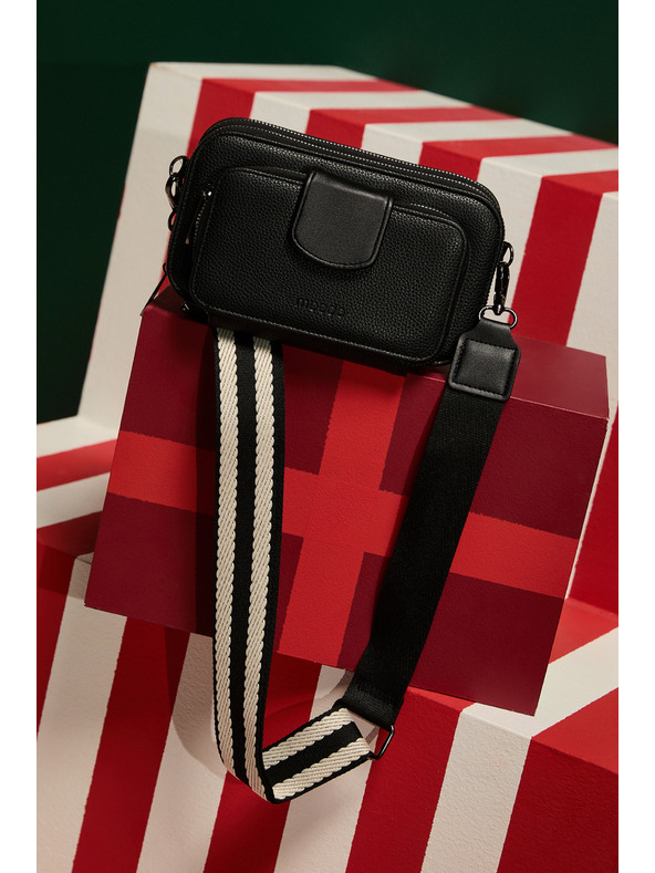 Moodo Černá taška na širokém pásku Moodo