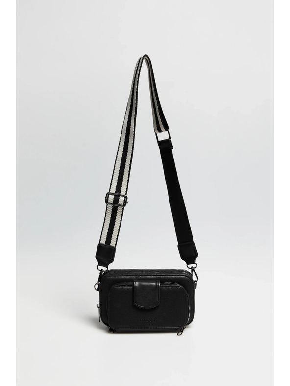 Moodo Černá taška na širokém pásku Moodo