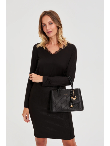 Moodo Černá taška s přívěskem Moodo