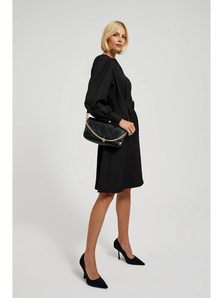 Moodo Elegantní černá kabelka s řetězem Moodo