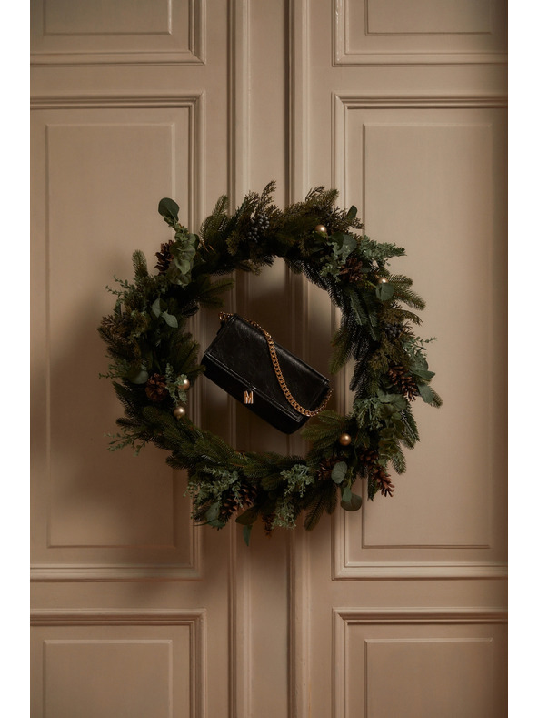 Moodo Elegantní černá kabelka s řetězem Moodo