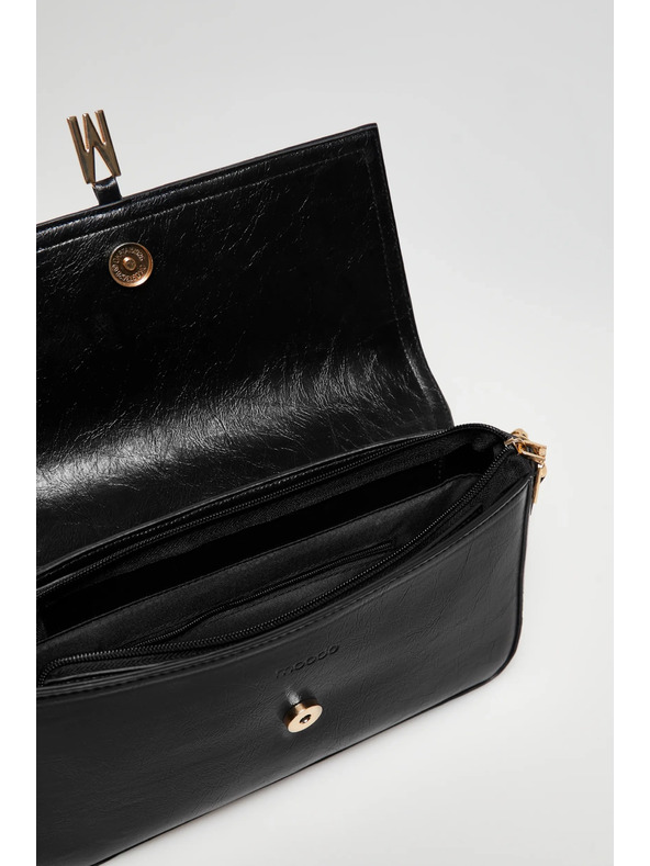 Moodo Elegantní černá kabelka s řetězem Moodo