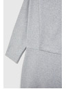 Moodo Hladké šaty ke kolenům šedé Moodo
