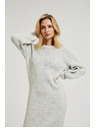Moodo Šedé jednoduché pletené šaty Moodo