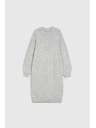 Moodo Šedé jednoduché pletené šaty Moodo