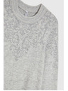Moodo Šedé jednoduché pletené šaty Moodo
