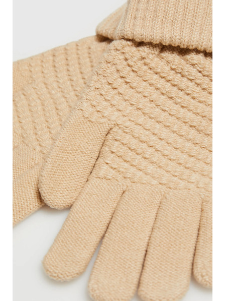 Moodo Pletené béžové rukavice Moodo
