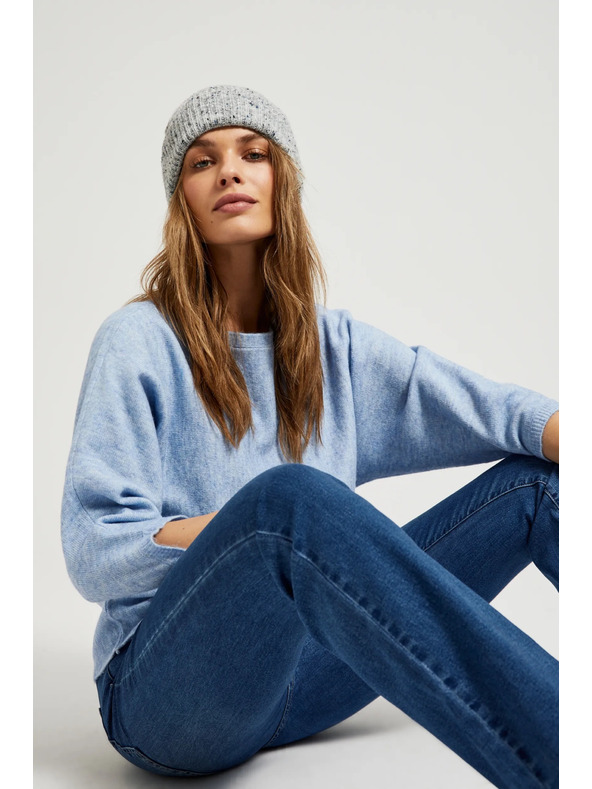 Moodo Žebrovaná čepice šedá Moodo