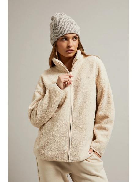 Moodo Žebrovaná čepice béžová Moodo