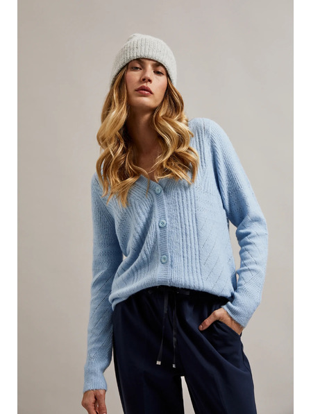 Moodo Čepice se vzorem rybí kosti šedá Moodo