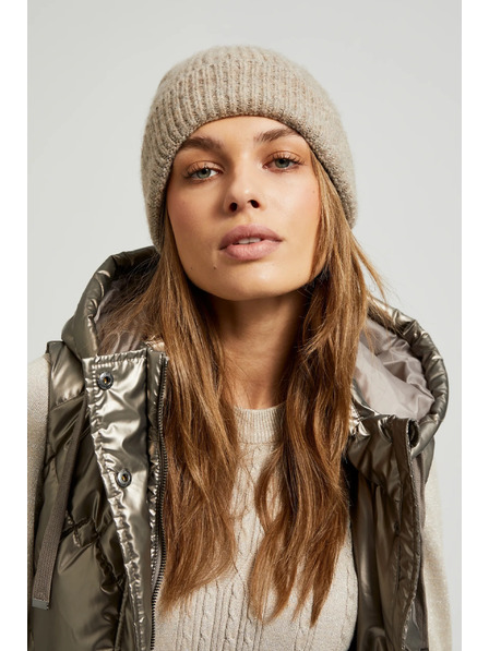 Moodo Čepice s metalickou nití béžová Moodo