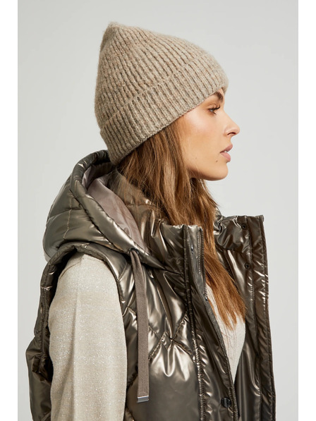 Moodo Čepice s metalickou nití béžová Moodo