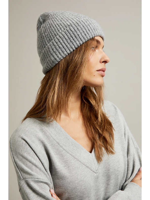 Moodo Šedá sbalitelná čepice Moodo