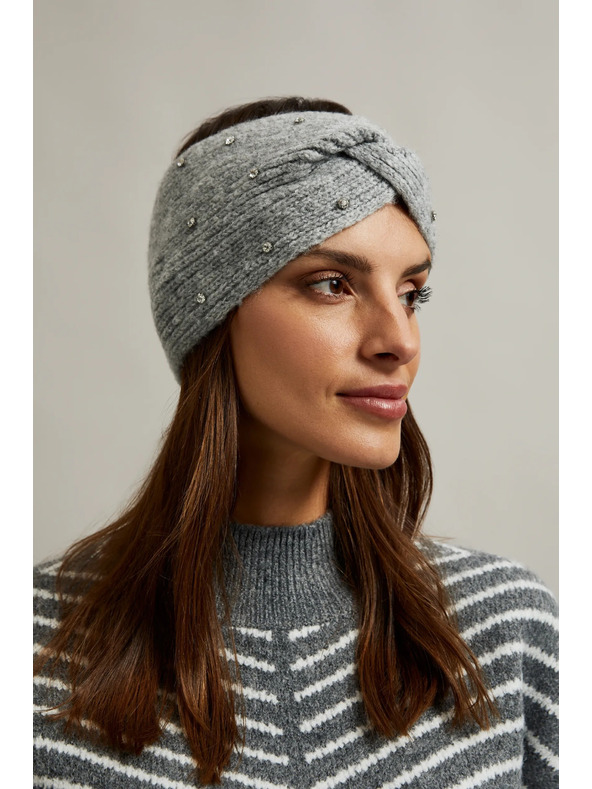 Moodo Teplá čelenka šedá Moodo