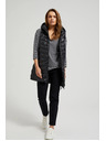 Moodo Prošívaná vesta na zip černá Moodo