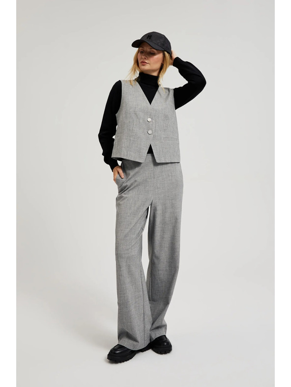 Moodo Elegantní vesta šedá Moodo